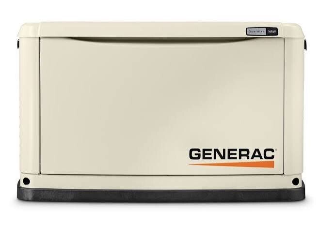Front reference view of a Generac Guardian generator